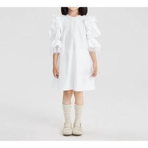 NEW JNBY kids aline puff sleeve dress in off-white